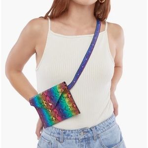 JustFab Flap multicolored Fannypack, NWT